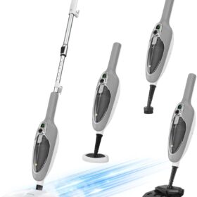 GorFanty 10-in-1 Multi-Purpose Steam Mop - Fast Heat Handheld Floor Steamer for Hardwood, Tile, Laminate & Carpet with 11 Accessories