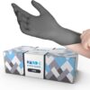 Grey Nitrile Disposable Gloves - Latex Free Powder Free Medical & Cleaning Gloves (50/200 Count)