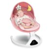 RIVIPLOU Portable Electric Baby Swing with Remote & Bluetooth - 5 Swing Speeds, Timer & Soothing Music for Infants (Pink)