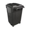 45 Gallon Heavy-Duty Wheeled Trash Can with Locking Lid - Large Outdoor/Indoor Waste Container with Handle
