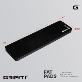 Grifiti Fat Wrist Pad - 12 x 4 x 0.75 Inch Ergonomic Keyboard Rest | Thick Soft Neoprene Computer Wrist Support for Mechanical Keyboards & Gaming | Non-Skid Washable Pad for Carpal Tunnel Relief