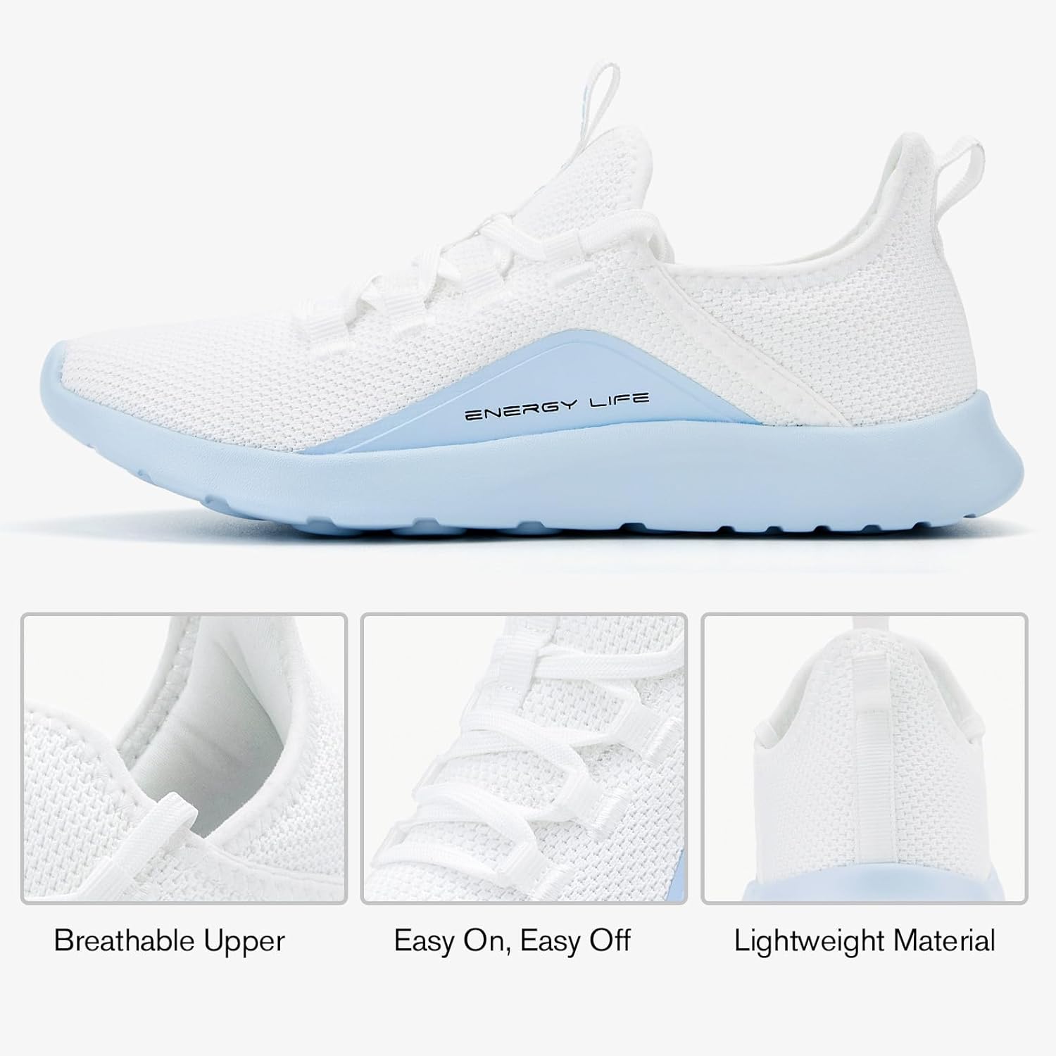 ALEADER Women's Energycloud Lightweight Slip-On Athletic Walking Shoes - Comfortable Breathable Running Shoes for Women
