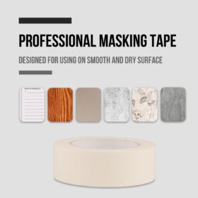 Lichamp 1.5-Inch Wide Masking Tape Bulk Pack - 6 Rolls, 55 Yards Each (330 Total Yards) - Professional Grade Painting & Crafts Tape