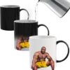 Heat-Activated Magic Mug - 12oz Funny Black Coffee Cup with Hidden Surprise Message, Perfect Valentine's Day Gift for Him Her, White Elephant Gag Gift, Office Prank Present