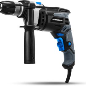 Hammerhead 7.5-Amp 1/2-Inch Variable Speed Hammer Drill - Heavy Duty Power Tool with 6pc Bit Set