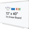 H-Qprobd Premium 72x40 Inch Wall-Mounted Dry Erase Whiteboard - Aluminum Frame Magnetic Presentation Board with Pen Tray, markers & accessories for Office School Home