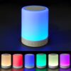 Aurora Glow Bluetooth Speaker Lamp - Portable Touch Control LED Night Light with Wireless Speaker, Color-Changing RGB Lights for Bedroom, Patio & Party Decor