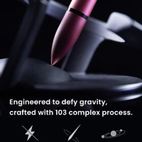 novium Hoverpen Interstellar Edition - Mars Magma Ballpoint Pen with Floating 23.5° Design, Schmidt Cartridges, Premium Desk Accessory & Fidget Toy