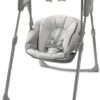 Graco Slim Spaces Compact Baby Swing with Portable Fold, Adjustable Legs & Soft Toys, Reign