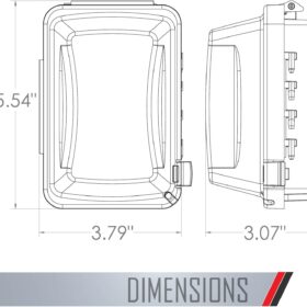 TayMac MM410C Weatherproof In-Use Electrical Outlet Cover - 1-Gang Clear Horizontal/Vertical Mount with Quick-Fit System