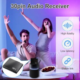 Uelkr 30-Pin Bluetooth Audio Receiver - Wireless Music Adapter for Bose SoundDock iPod Docks & 30-Pin Speakers