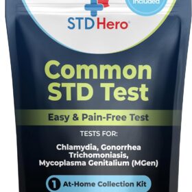 STD Hero At-Home STD Test Kit for Women & Men - 4-Pathogen Screening with MGen - Private Urine Collection - Discreet Mail-In Lab Testing with Fast Online Results