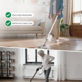 PureSwirlz 10-in-1 Steam Mop & Handheld Cleaner - 1200W Powerful Floor Steamer with 350ml Tank, 248°F Steam, Carpet Glider, Multi-Surface Cleaning Kit for Hardwood, Tile, Grout, Windows & More