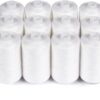 ilauke Premium Polyester Sewing Thread Set - 12 Spools x 1000 Yards, All-Purpose White Thread for Sewing Machines, Hand Sewing & Quilting