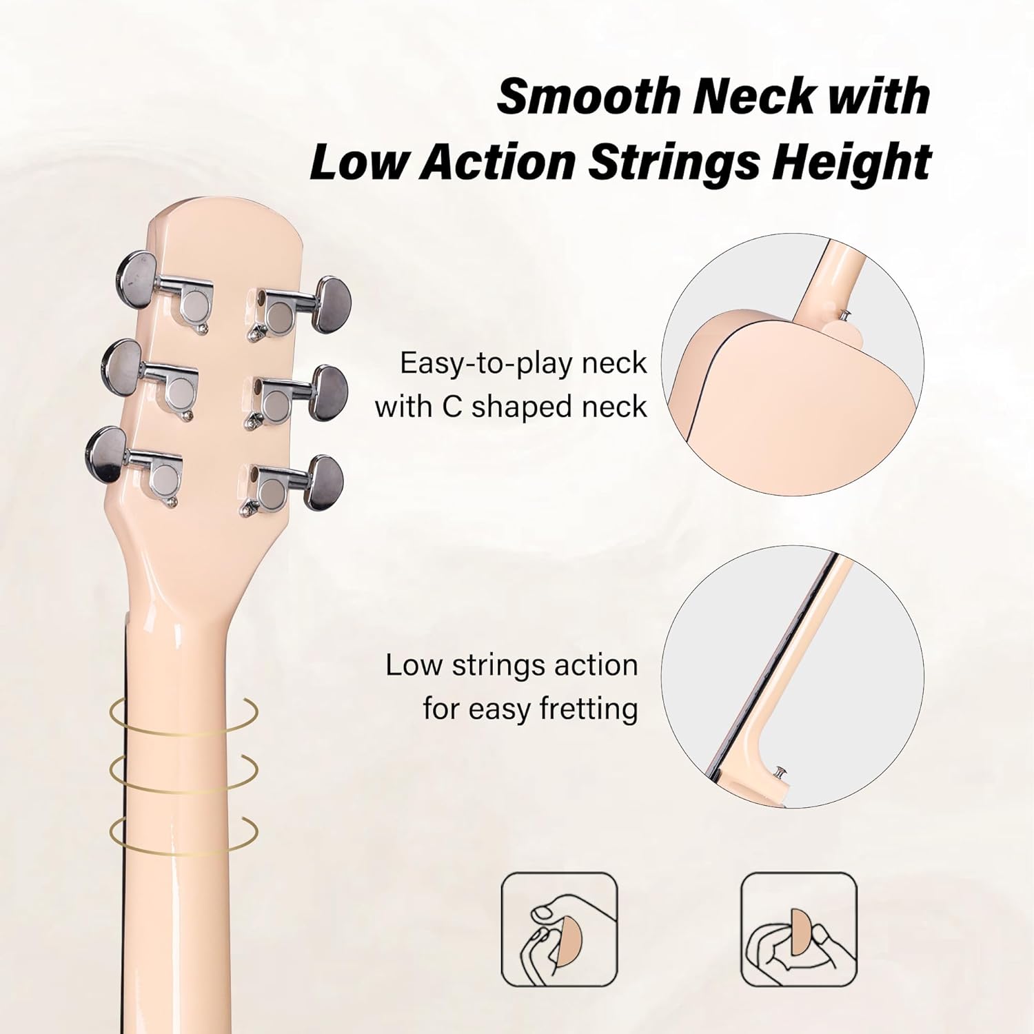 ADM 38-Inch Acoustic Guitar Starter Kit for Beginners - Complete Bundle with Gig Bag, Tuner, Picks, Strap, Capo, Extra Strings & Online Lessons