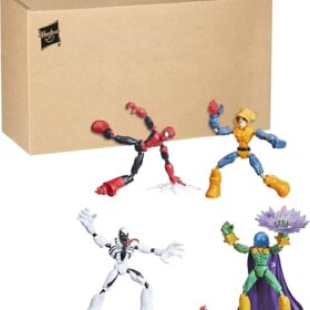 Spider-Man Marvel Bend & Flex Action Figure Set - Anti-Venom vs Mysterio & Hobgoblin - 4-Pack Kids Toy (Amazon Exclusive)