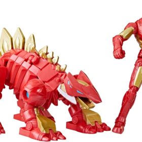 Marvel Mech Strike Iron Stomper Mechasaur - 4-Inch Iron Man Action Figure with Transformable Dinosaur Mech Suit, Blaster & Projectile Toy for Kids Ages 4+