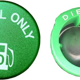 Premium Aluminum Diesel Fuel Tank Cap for 2019-2025 Dodge Ram 1500 2500 3500 - Magnetic Airtight Fuel Filler Cover with Heavy-Duty Anodized Finish