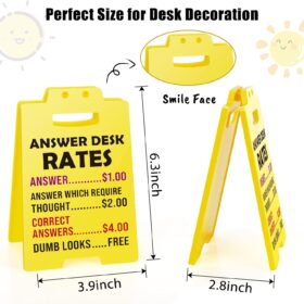 MBL Office Decor Desk Sign - Funny Caution Sign, Sarcastic Gag Gifts for Coworkers, Boss, Employees - Humor Stress Relief Desk Accessories for Men & Women (3.9" x 6.3")