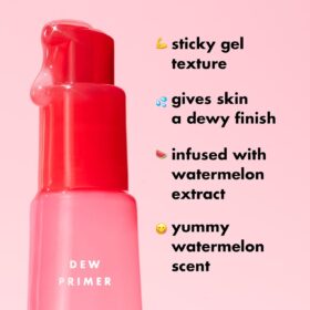 e.l.f. Jelly Pop Dew Primer - Limited Edition Translucent Watermelon Face Primer for Hydrating, Smoothing & Long-Lasting Makeup Grip - Vegan & Cruelty-Free