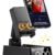 Induction Phone Stand Speaker with Bluetooth - HD Sound Amplifier, Anti-Slip Phone Holder for Kitchen, Desk, Shower - Perfect Gift for Him Her (Black)