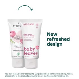 ATTITUDE Baby Diaper Rash Cream - EWG Verified Zinc Oxide Formula, Unscented & Hypoallergenic, Dermatologist-Tested Vegan, 75g