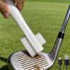 Ultrasonic Golf Club Groove Cleaner - Cordless Rechargeable Electric Brush with 2 Brush Heads, Waterproof Design for Irons Woods Wedges