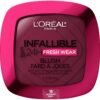 L'Oreal Paris Infallible 24H Fresh Wear Soft Matte Blush - Legendary Berry 15, Long-Lasting Waterproof Cheek Makeup (0.31 oz)