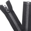 Sawoake 2PCS #5 16-Inch Separating Jacket Zippers - Black Molded Plastic Zippers for Sewing, Coats, Jackets, Bags & DIY Garment Craft