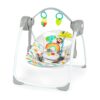 Bright Starts Playful Paradise Portable Baby Swing with Music, Vibrating Seat, and Compact Fold, Unisex