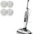 Shark S8201 Steam & Scrub Hard Floor Steam Mop with Steam Blaster Technology, 3 Steam Modes, LED Headlights - Rotator White