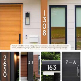 3-Inch Modern Metal House Number - White Weather-Resistant Address Sign for Homes, Mailboxes & Doors