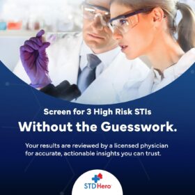 STD Hero At-Home STD Test Kit for Women & Men - 4-Pathogen Screening with MGen - Private Urine Collection - Discreet Mail-In Lab Testing with Fast Online Results