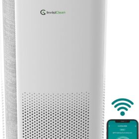 InvisiClean Bella Smart WiFi Air Purifier - H13 True HEPA Filter for Large Rooms Up to 1500 Sq Ft, PM2.5 Sensor, Auto Mode, Ideal for Allergies, Pets, Dust, Pollen, Smoke - ETL Listed