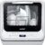 COMFEE' Compact Countertop Dishwasher with 5L Built-in Water Tank, No Hookup Required, 6 Wash Programs, 360° Dual Spray, 192°F High-Temp & Air-Dry, Portable for RVs and Small Kitchens, White