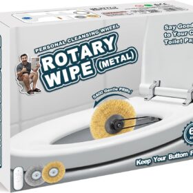 Hilarious Prank Gift Box - Empty Surprise Box for April Fools, Birthdays & White Elephant - Realistic Metal Cleansing Wheel Design (1 Pack, White)