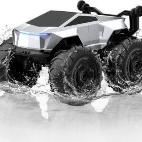 Blasland 1:16 4WD Waterproof RC Monster Truck - High-Speed Amphibious Remote Control Car with LED Lights, All Terrain Off-Road RC Toy for Kids Boys Ages 6-12