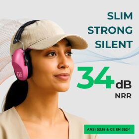 Pro For Sho 34dB Shooting Ear Protection - High NRR Safety Earmuffs for Shooting, Hunting, and Loud Noise Reduction (Black)