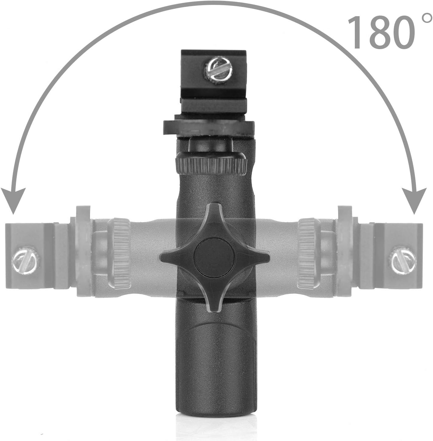 ChromLives Dual Flash Bracket - Professional Studio Umbrella Holder with Dual Cold Shoe Mount for DSLR Camera (Canon, Nikon, Yongnuo)