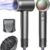 Alloom Pro High-Speed Hair Dryer - 160,000 RPM Motor, 500M Negative Ions, 1-Min Fast Drying, Smart Temp Control, Lightweight Professional Blow Dryer with Diffuser & Nozzle - Gunmetal