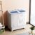 Giantex Portable Washing Machine - 20lbs Twin Tub Washer & Spinner Combo for Apartment RV Dorms, Compact Laundry Solution, Blue & White