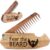 Premium Walnut Folding Beard Comb - Handcrafted Wooden Pocket Comb for Men with 'Fear The Beard' Engraving, Ideal Grooming Gift for Husband