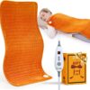 WOOMER XL Extra Large Heating Pad - 17x33 Inch Soft Flannel Electric Heat Pad with 6 Temperature Settings, Moist Heat Therapy, Auto Shut-Off for Back, Neck, Shoulder Pain Relief