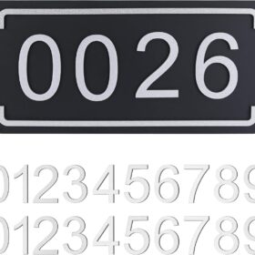Large Illuminated Address Plaque for House – Waterproof Acrylic Sign with 2 Sets of 0-9 Numbers, Rustproof Mailbox Numbers for Outside, Wall or Door Mount