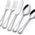 Terlulu 60-Piece Stainless Steel Flatware Set for 12 | Mirror Polished Cutlery with Beaded Handles | Dishwasher Safe Silverware Set for Home & Restaurants
