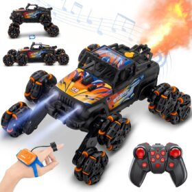 AI Gesture Control RC Monster Truck - 360° Drift Stunt Car with LED Lights & Sound Effects, 45° Hill Climbing All-Terrain Remote Control Truck for Kids Boys Ages 8-12