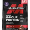 MuscleTech Platinum 8-Hour Protein Powder - 7-Protein Blend with Whey & Casein for Lean Muscle, Strength & Recovery - Milk Chocolate, 5 lb (50 Servings)
