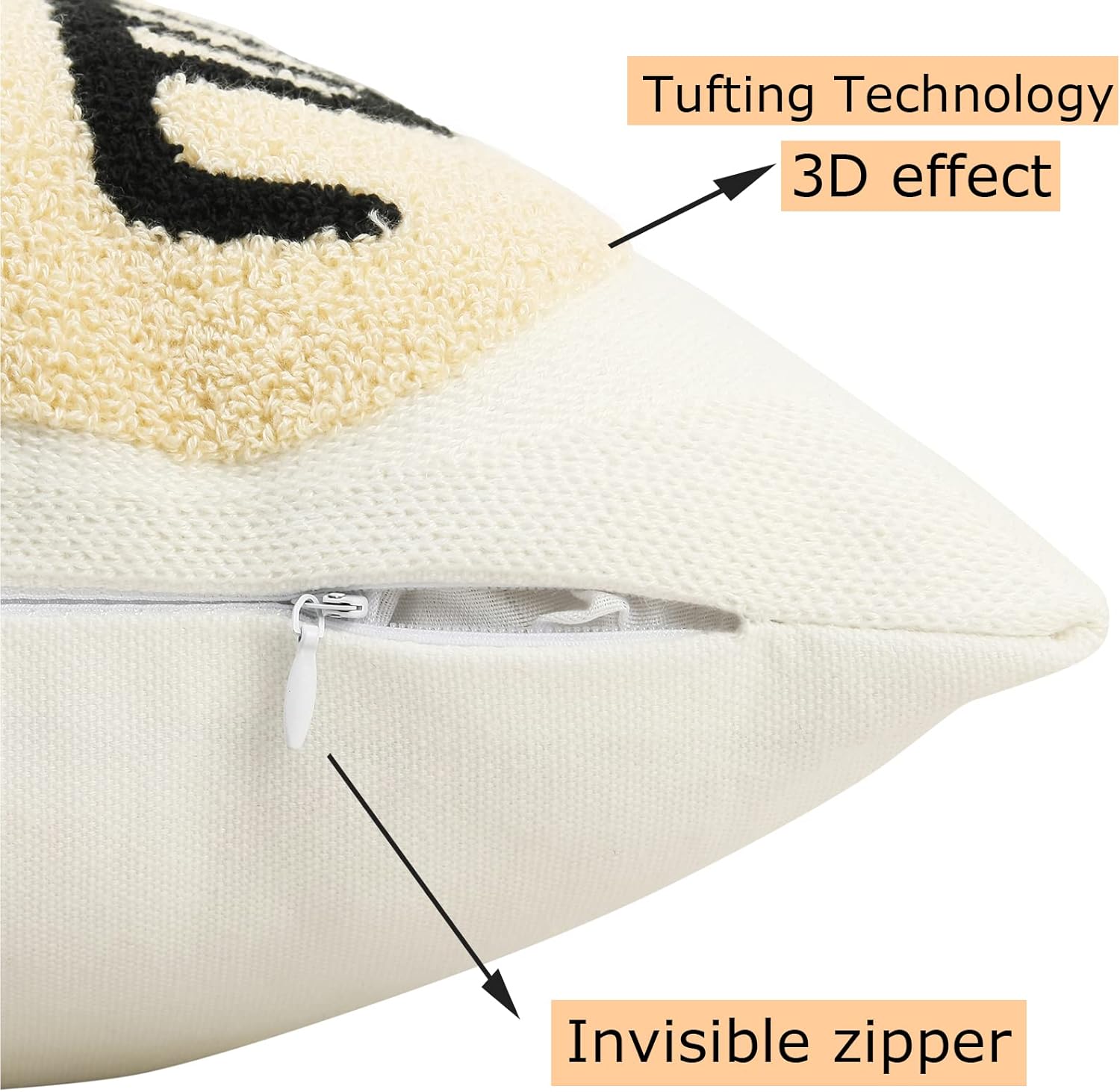 Merrycolor Boho Abstract Pillow Cover - Colorful Woman Face Line Art Decorative Throw Pillow Case, 18x18 Inch Mid Century Modern Bohemian Style for Couch Bed Living Room