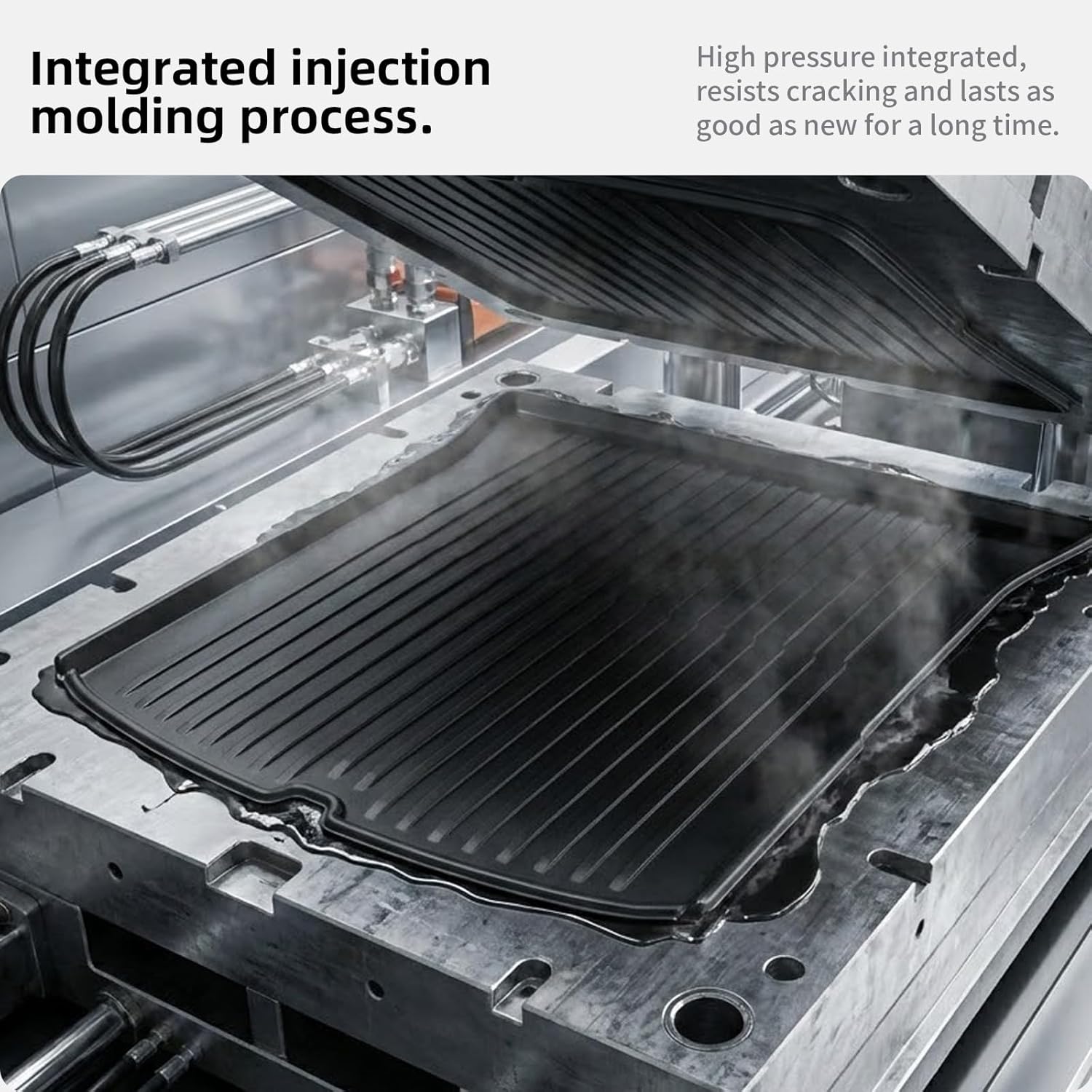 CYBERBEAMS Premium TPE Cargo Liners Set for 2025-2026 Tesla Model Y Juniper - All-Weather Trunk Mat with Front & Rear Frunk Tray Protectors (3PCS)