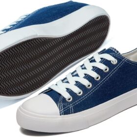 Comfortable Canvas Low-Top Sneakers for Women - Breathable Casual Fashion Tennis Shoes with Memory Foam Insole for Everyday Wear